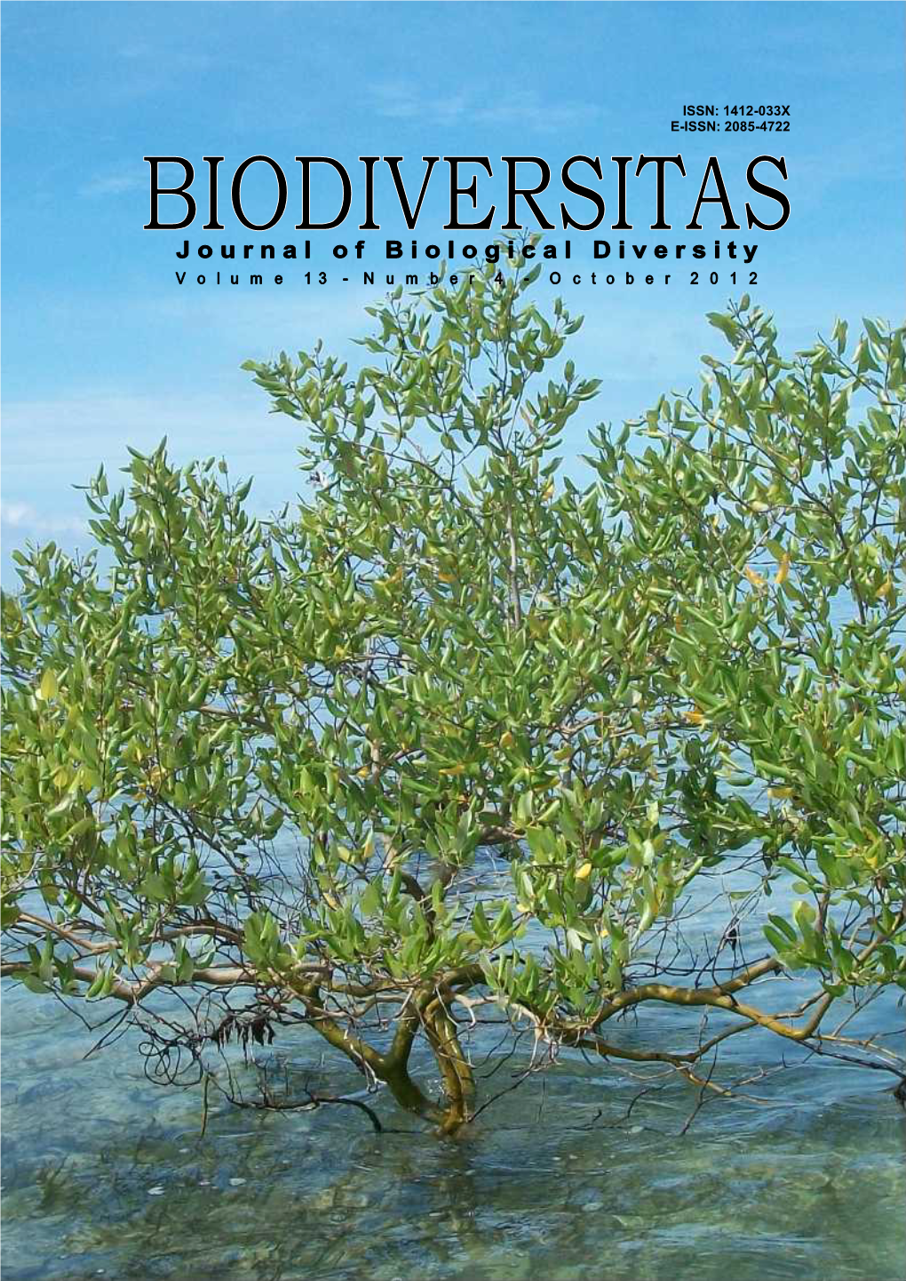 1412-033X E-ISSN: 2085-4722 Journal of Biological Diversity V O L U M E 1 3 – N U M B E R 4 – O C T O B E R 2 0 1 2