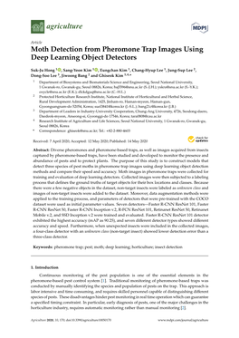 Moth Detection from Pheromone Trap Images Using Deep Learning Object Detectors