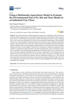 Using a Multimedia Aquivalence Model to Evaluate the Environmental Fate of Fe, Mn and Trace Metals in an Industrial City, China
