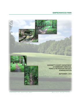 Simpsonwood Park Master Plan Report
