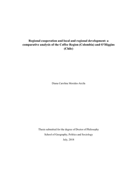 Regional Cooperation and Local and Regional Development: a Comparative Analysis of the Coffee Region (Colombia) and O’Higgins (Chile)