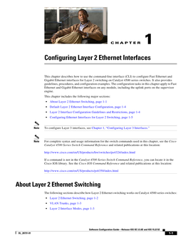 Configuring Layer 2 Ethernet Interfaces