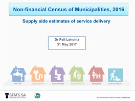 Non-Financial Census of Municipalities, 2016