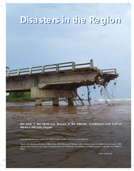 Disasters in the Region Disasters in the Region