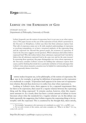Leibniz on the Expression of God