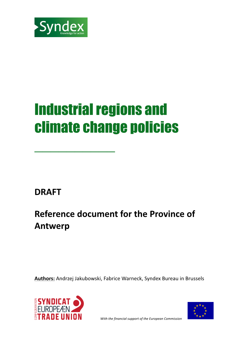 Industrial Regions and Climate Change Policies ______