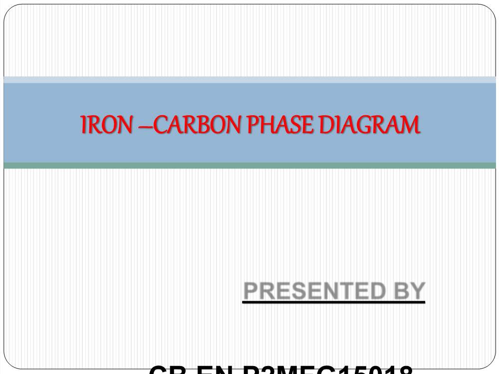 Iron –Carbon Phase Diagram
