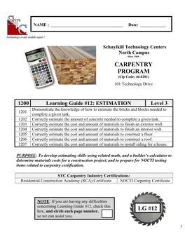 Carpentry Learning Guide 13-14