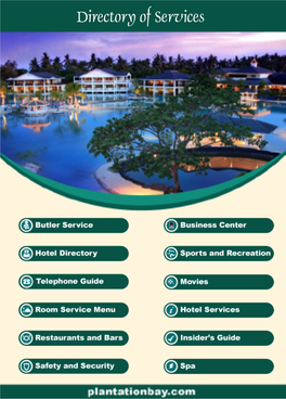 Directory of Services BUTLER SERVICE
