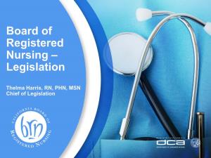 Board of Registered Nursing – Legislation