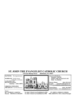St. John the Evangelist Catholic Church