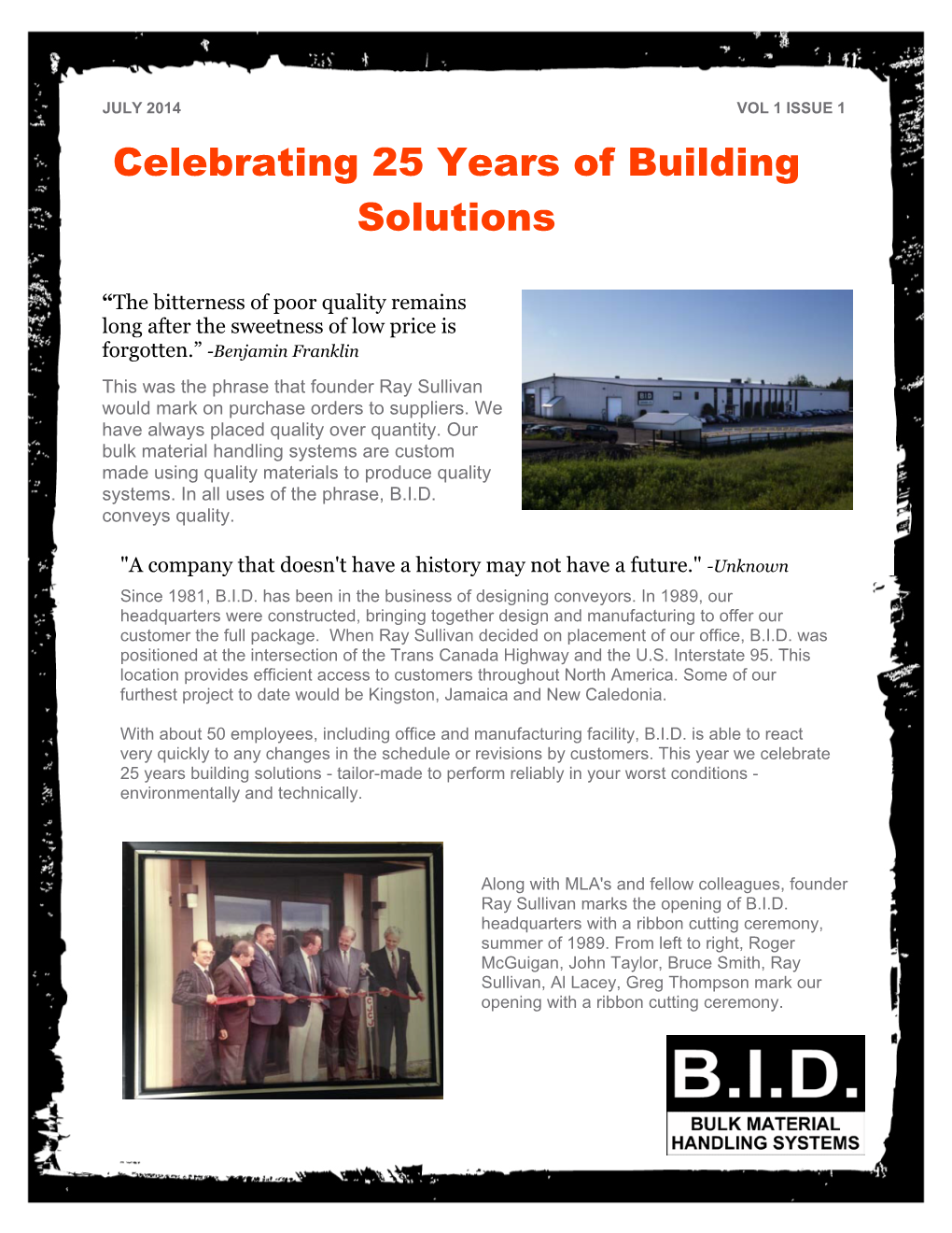 Celebrating 25 Years of Building Solutions