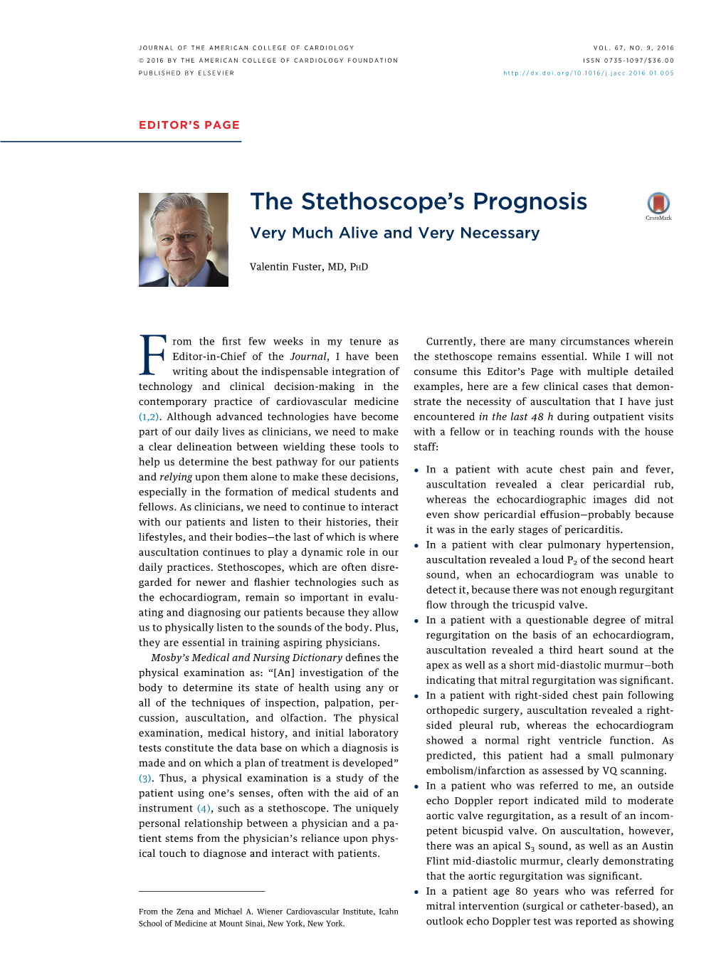 The Stethoscope's Prognosis