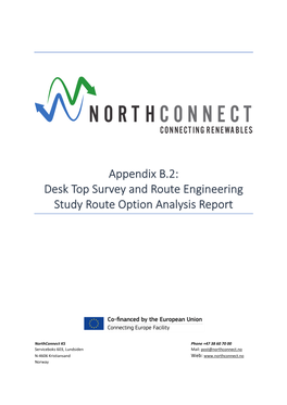 Appendix B.2: Desk Top Survey and Route Engineering Study Route Option Analysis Report