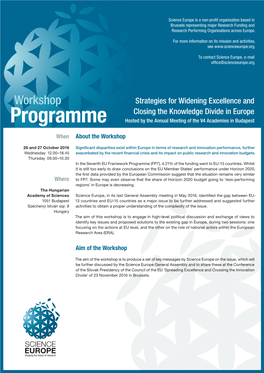 Programme Hosted by the Annual Meeting of the V4 Academies in Budapest