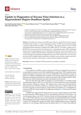 Update in Diagnostics of Toscana Virus Infection in a Hyperendemic Region (Southern Spain)