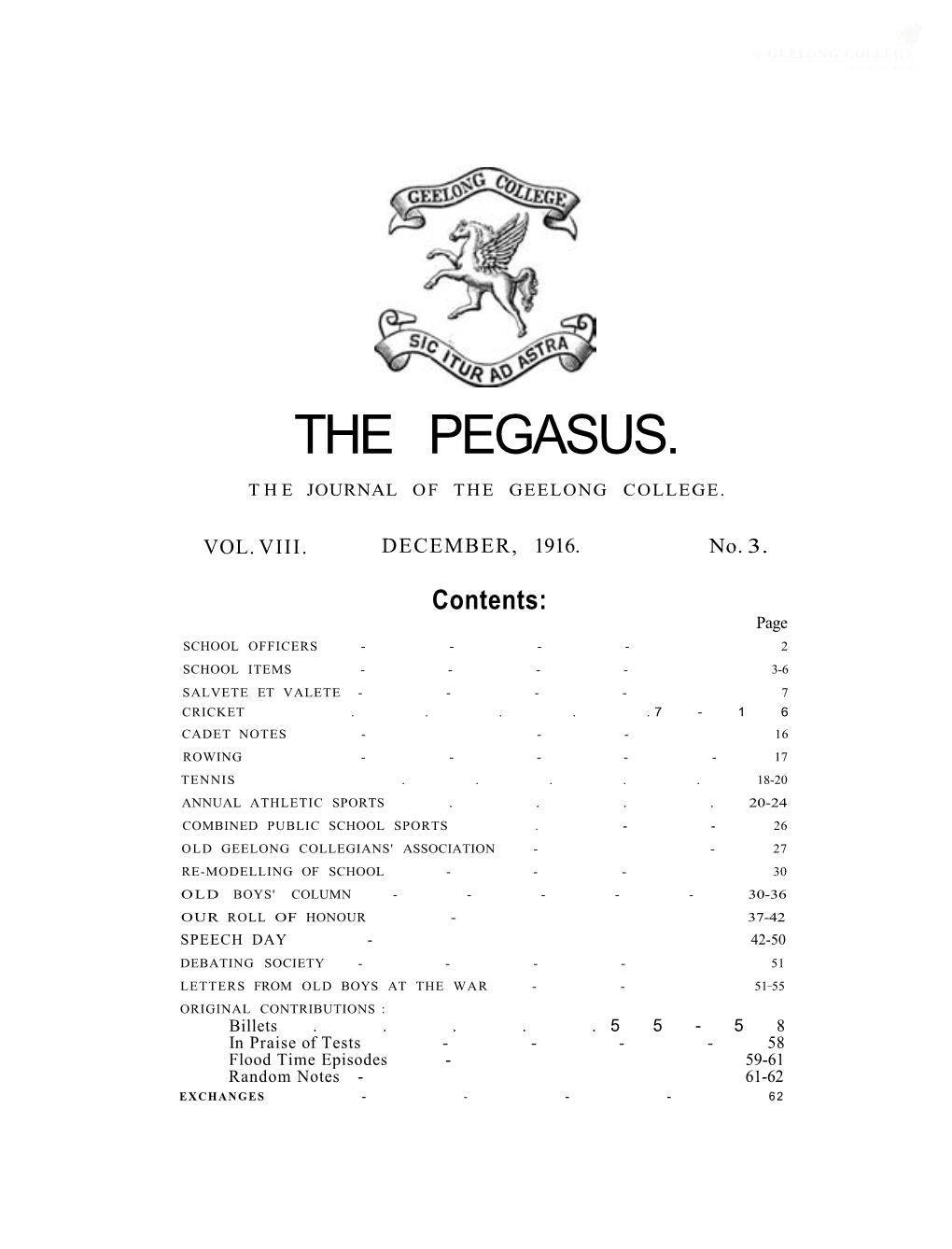 Pegasus December 1916