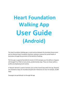 Heart Foundation Walking App (Android)