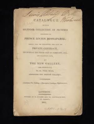 Catalogue of the Splendid Collection of Pictures