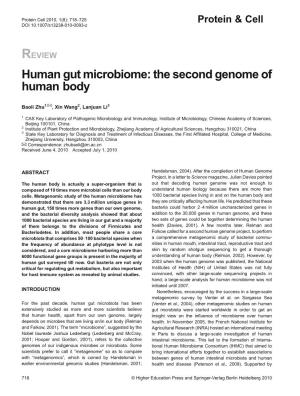 Human Gut Microbiome: the Second Genome of Human Body
