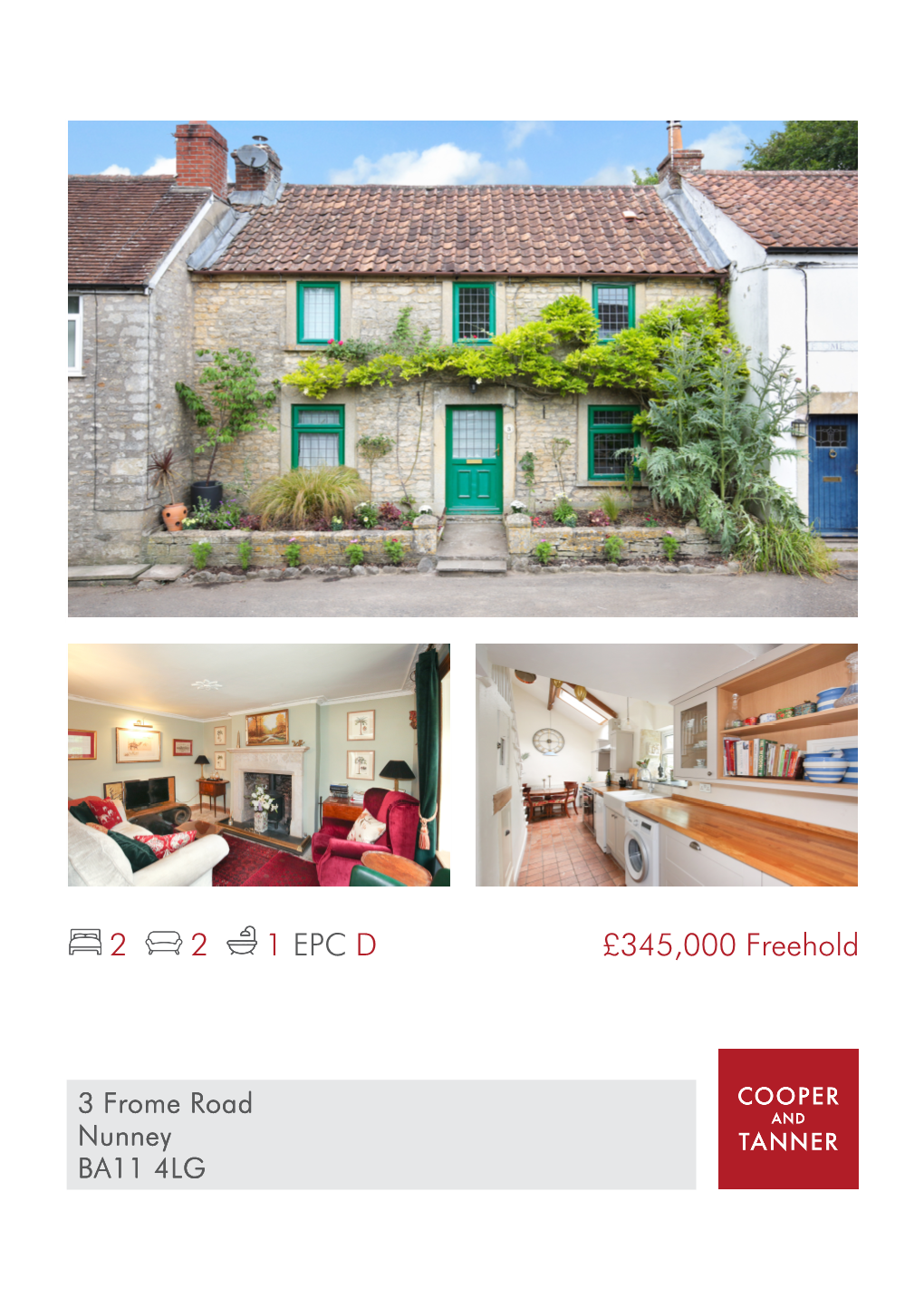 2 2 1 EPC D £345,000 Freehold