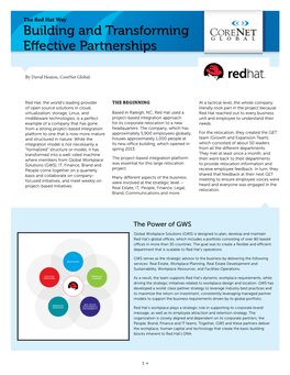 Building and Transforming Effective Partnerships