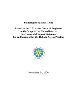 Standing Rock Sioux Tribe Report to the U.S. Army Corps of Engineers