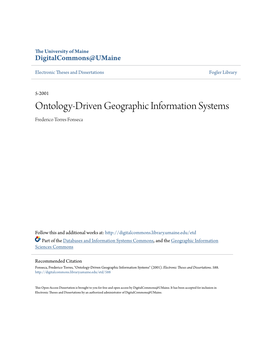 Ontology-Driven Geographic Information Systems Frederico Torres Fonseca