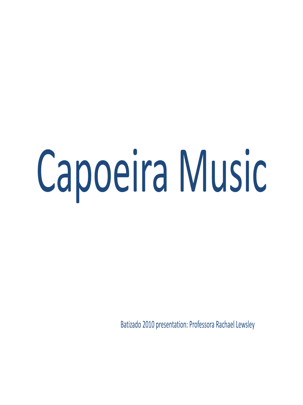 Capoeira Music