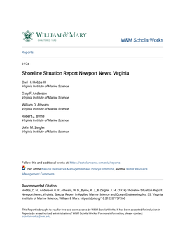 Shoreline Situation Report Newport News, Virginia