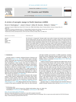 A Review of Sarcoptic Mange in North American Wildlife T ∗ ∗∗ Kevin D