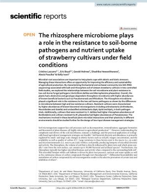 The Rhizosphere Microbiome Plays a Role in the Resistance to Soil-Borne