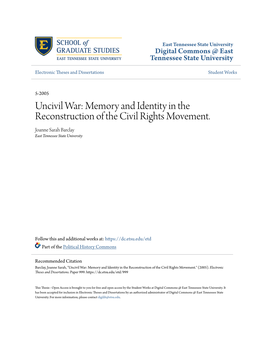 Memory and Identity in the Reconstruction of the Civil Rights Movement
