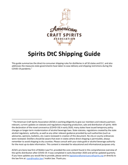 Spirits Dtc Shipping Guide