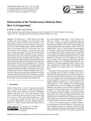 Deformation of the Northwestern Okhotsk Plate: How Is It Happening?