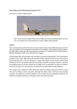 New Insights Into the Saudia 163 Accident (Riyadh, 1980)