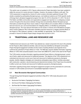 5 Traditional Land and Resource Use