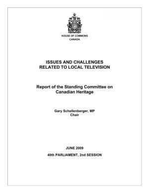 Issues and Challenges Related to Local Television