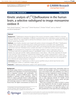 Befloxatone in the Human Brain, a Selective Radioligand To