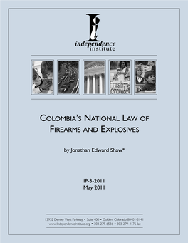 Colombia's National Law of Firearms and Explosives