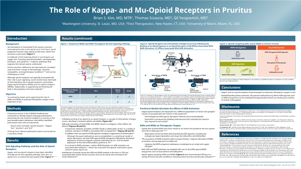 And Mu- Opioid Receptors in Pruritus