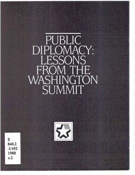 840.2 .U452 1988 C.2 CONTENTS a MESSAGE from the CHAIRMAN Ummit Meetings Between the United States and the Soviet Union