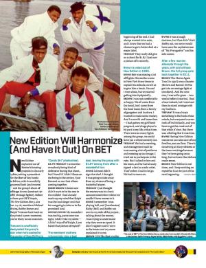 New Edition Will Harmonize and Have It Out] On