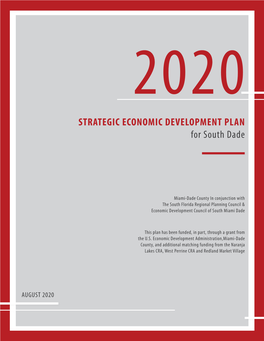 STRATEGIC ECONOMIC DEVELOPMENT PLAN for South Dade