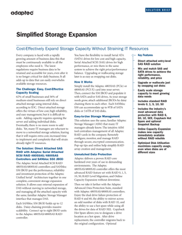 Simplified Storage Expansion