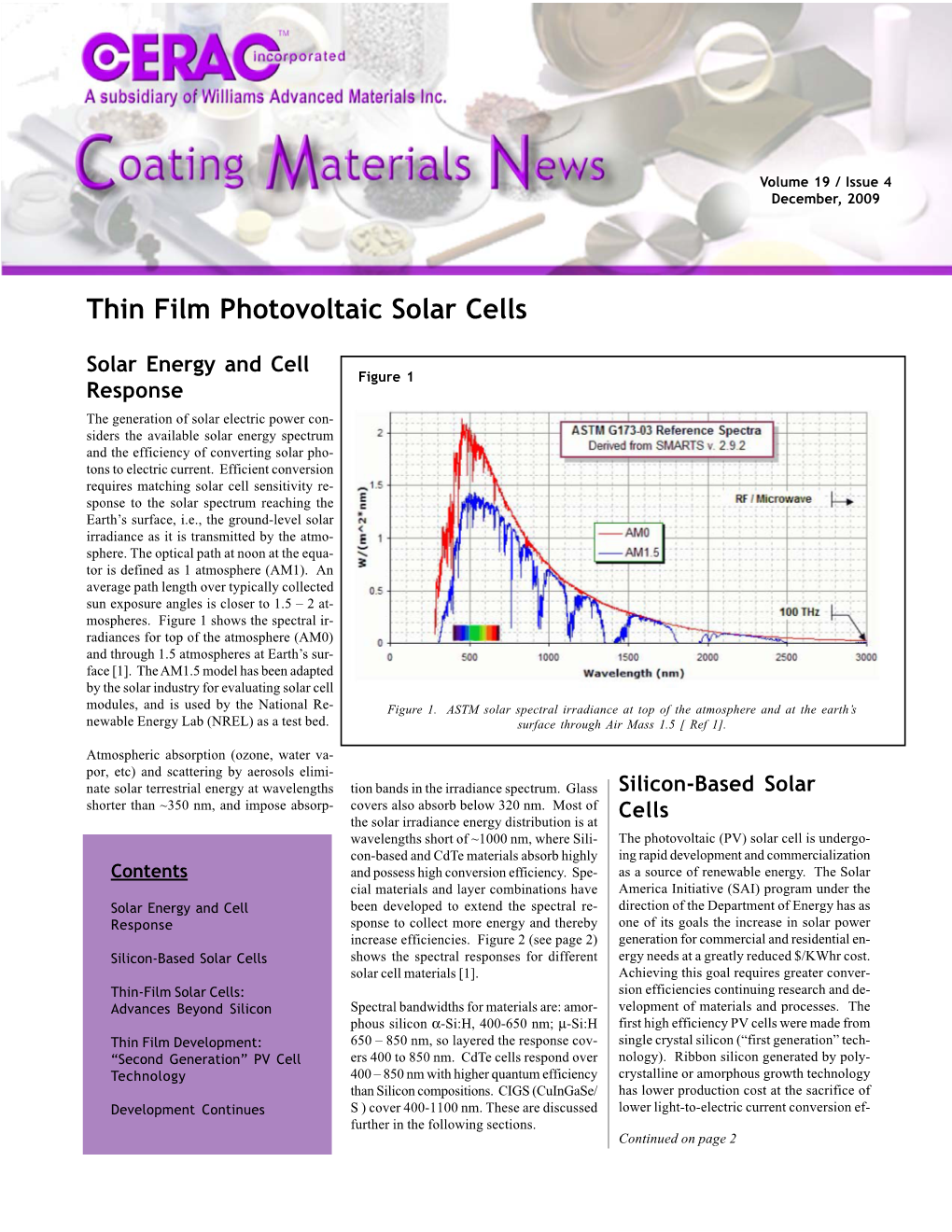Thin Film Photovoltaic Solar Cells