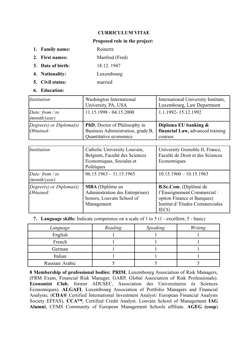 Curriculum Vitae s8