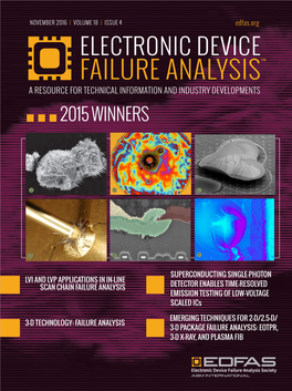 Electronic Device Failure Analysis a Resource for Technical Information and Industry Developments 2015 Winners