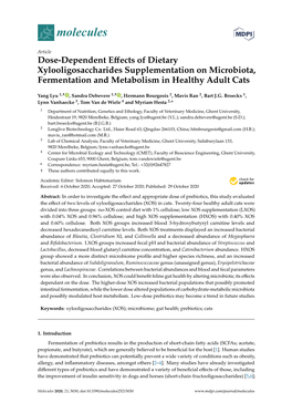 Dose-Dependent Effects of Dietary Xylooligosaccharides
