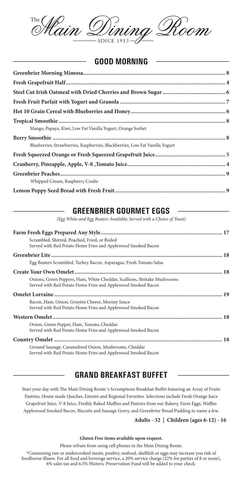 Good Morning Greenbrier Gourmet Eggs